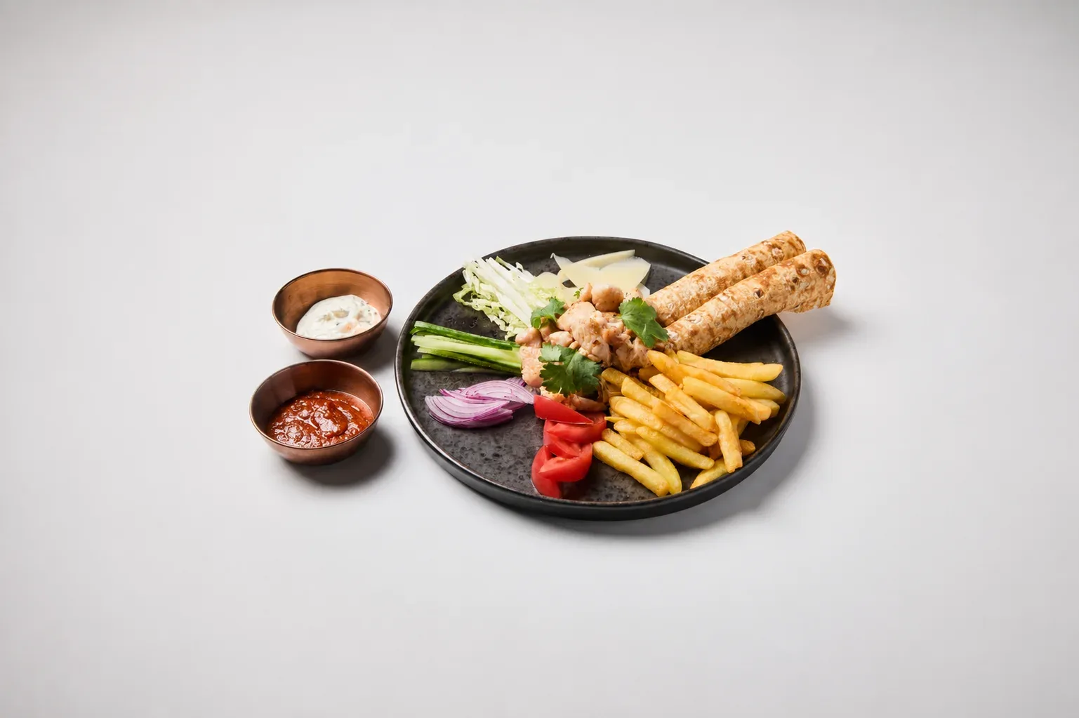Открытая шаурма с курицей